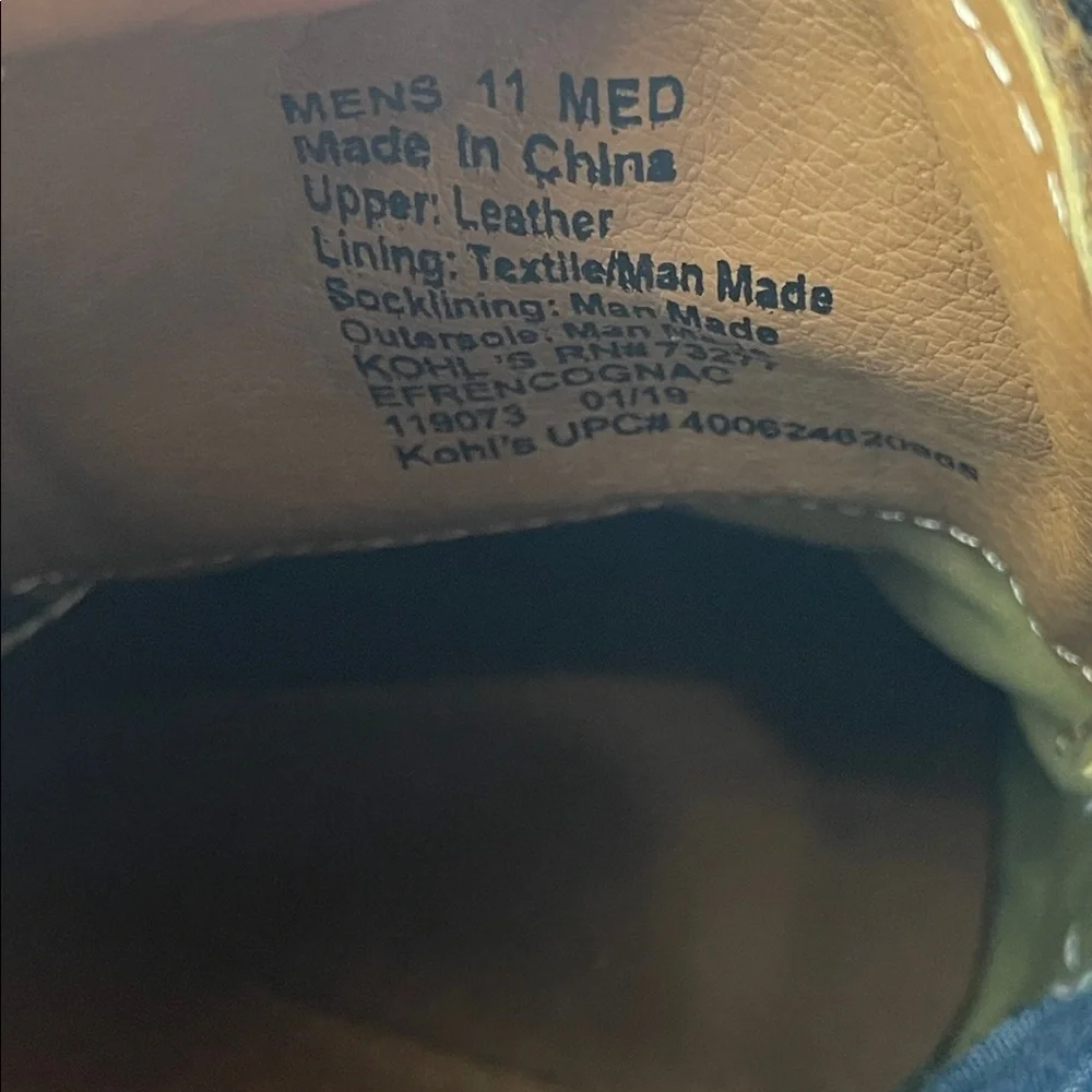 Sonoma Brown Leather Cap-Toe Dress Shoes